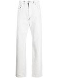 White Straight Leg Jeans 1