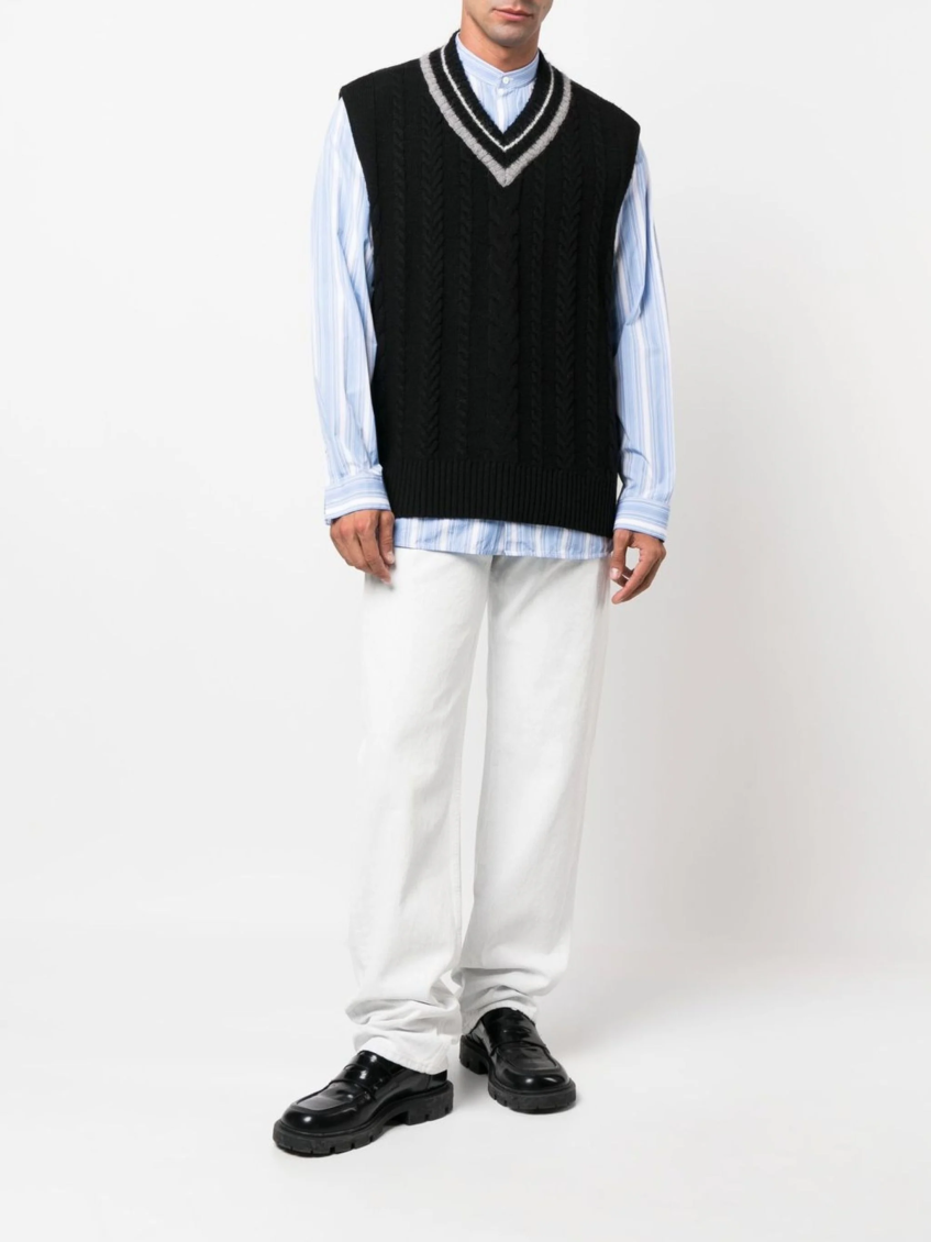 White Straight Leg Jeans 2