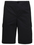 Black Logo Patch Cargo Shorts 1