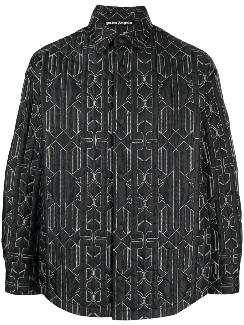 Grey Monogram Motif Shirt 1