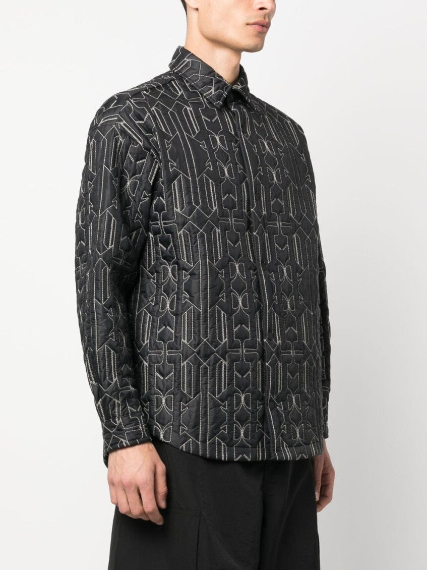 Grey Monogram Motif Shirt 2