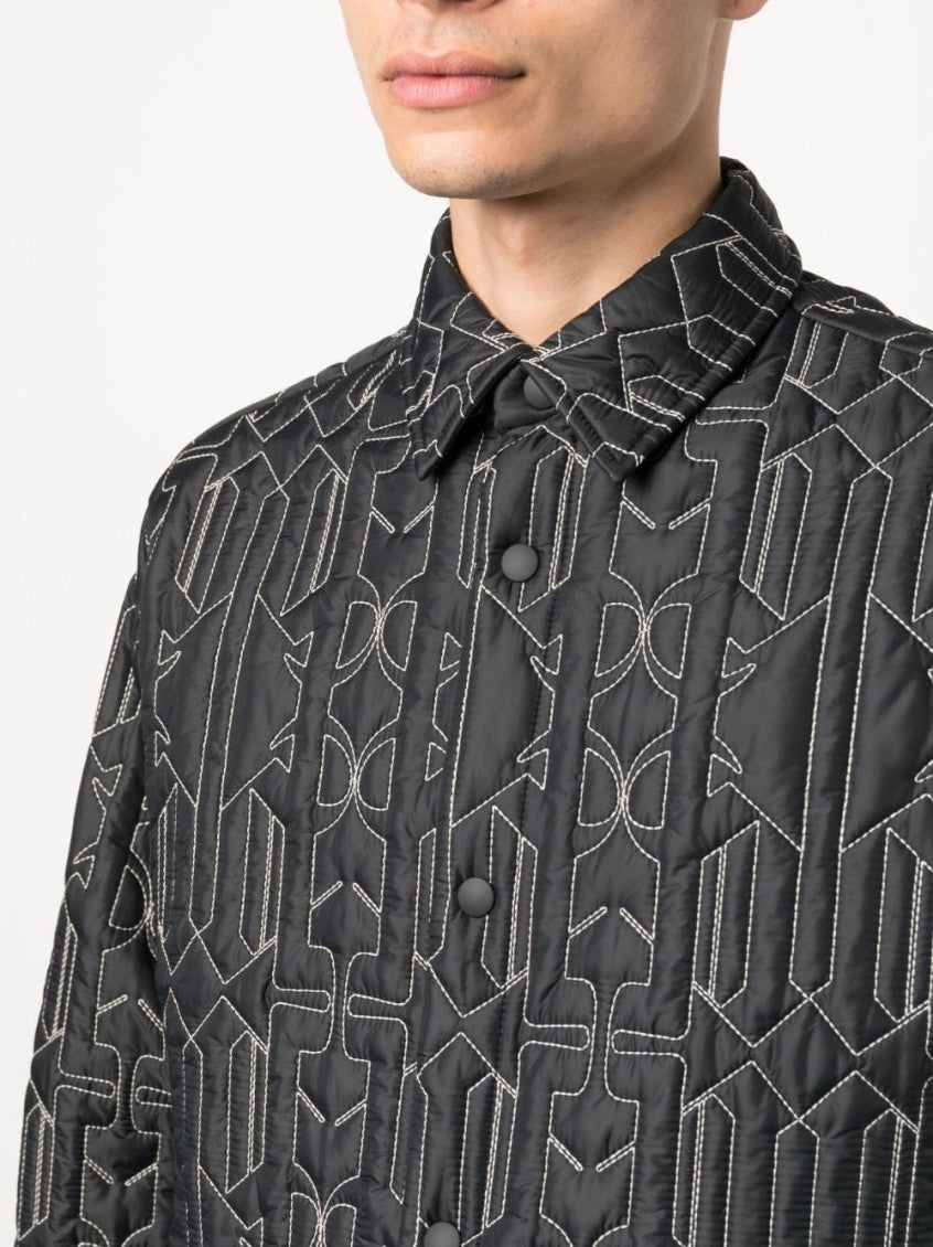 Grey Monogram Motif Shirt 3