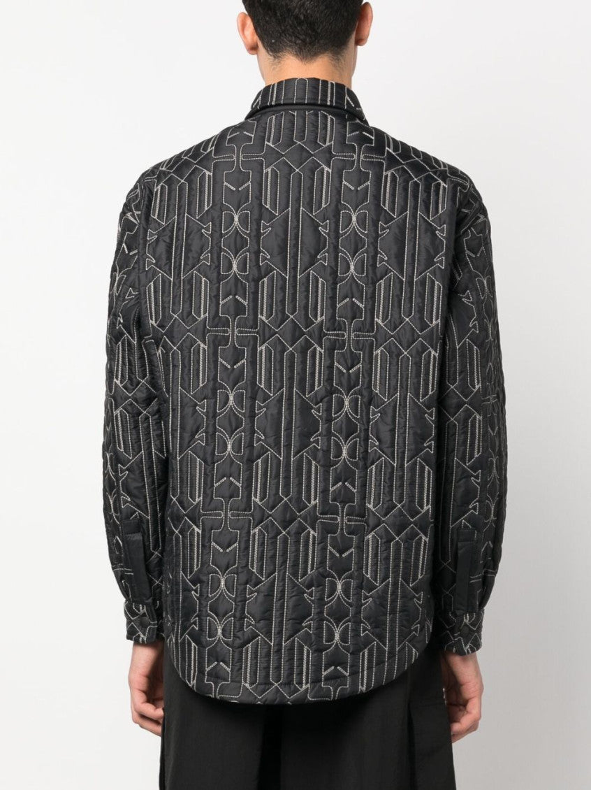 Grey Monogram Motif Shirt 5