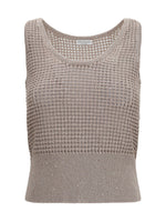 Beige Knitted Round Neck Top 1