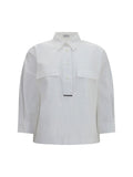 White Relaxed Solid Shirt 1