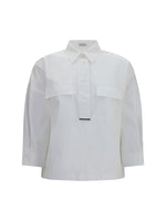 White Relaxed Solid Shirt 1