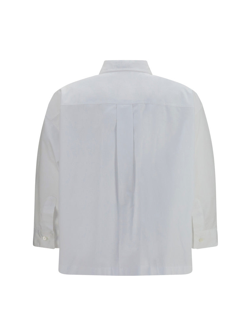 White Relaxed Solid Shirt 2