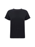 Black Solid Crew Neck T-Shirt 1
