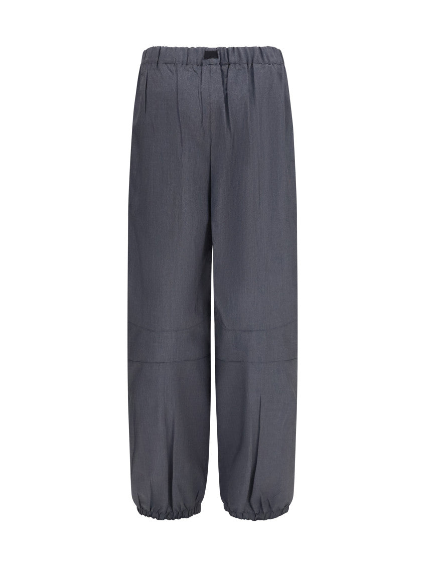 Grey Loose Drawstring Pants 2