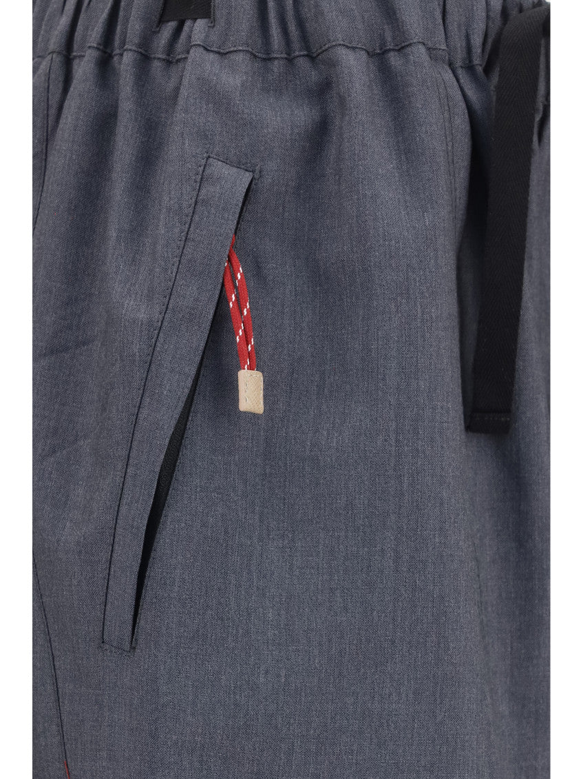 Grey Loose Drawstring Pants 3