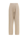 Beige Relaxed Elasticated Pants 1