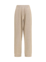 Beige Relaxed Elasticated Pants 1