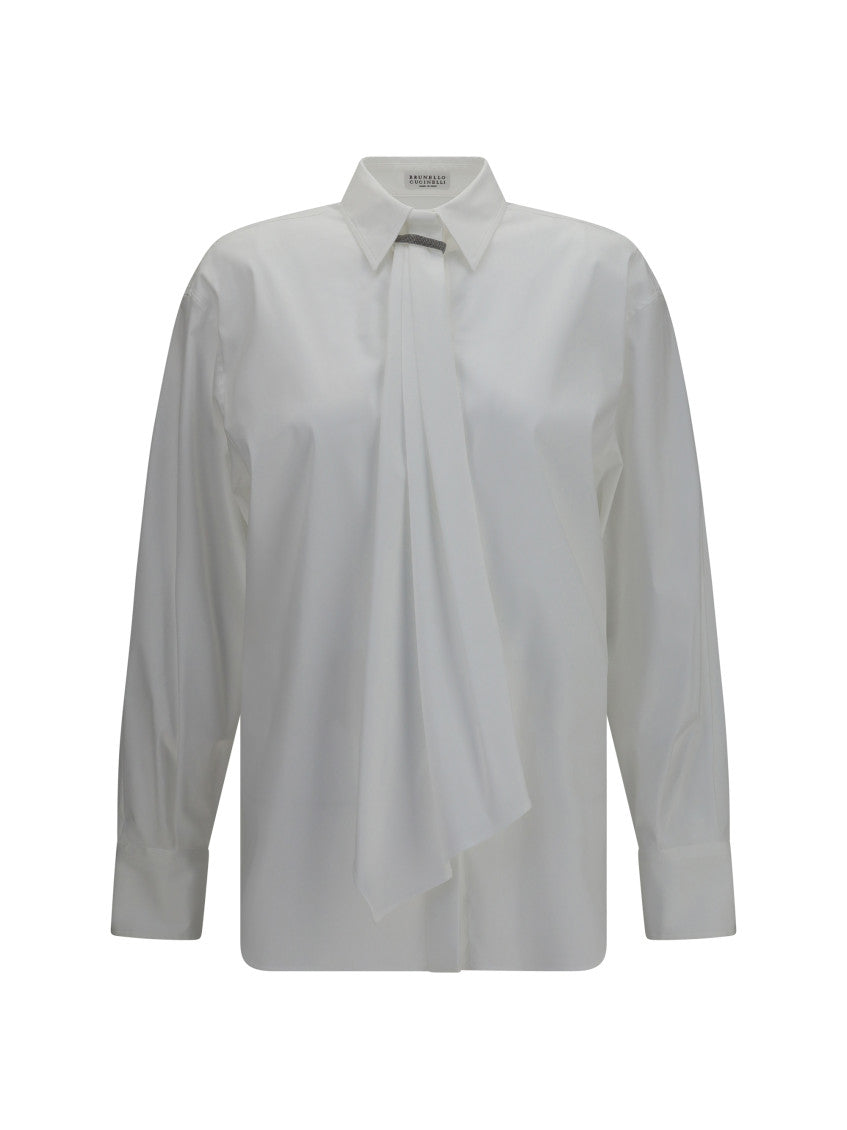 White Regular Embellished Shirt 1