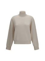 Off White Knitted Turtle Neck Sweater 1