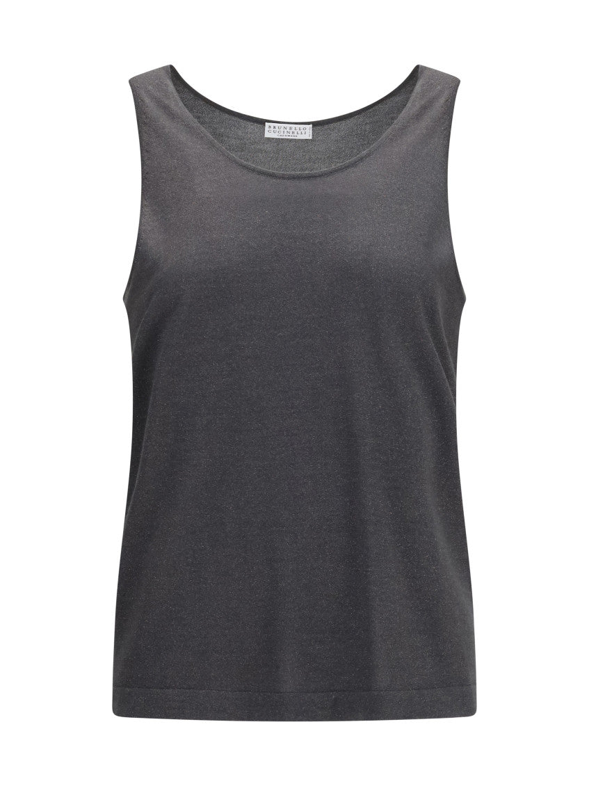 Grey Embellished Round Neck Top 1