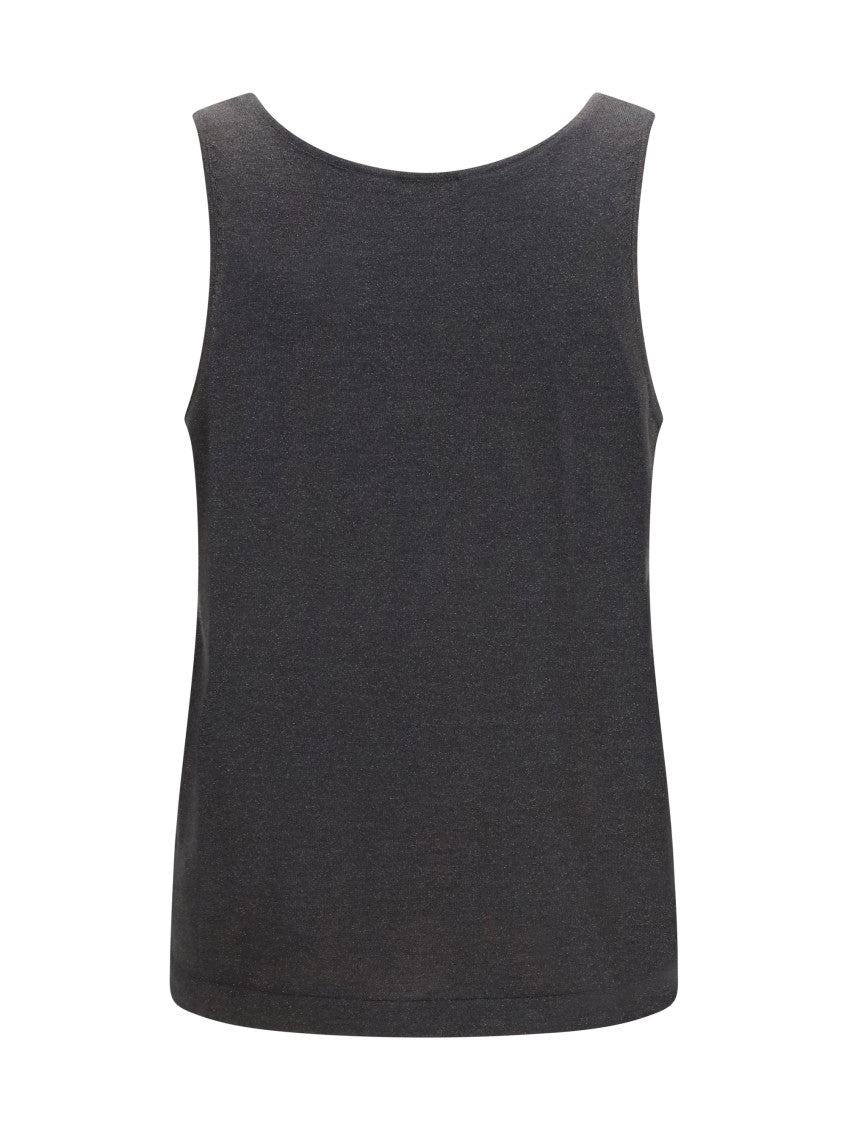 Grey Embellished Round Neck Top 2