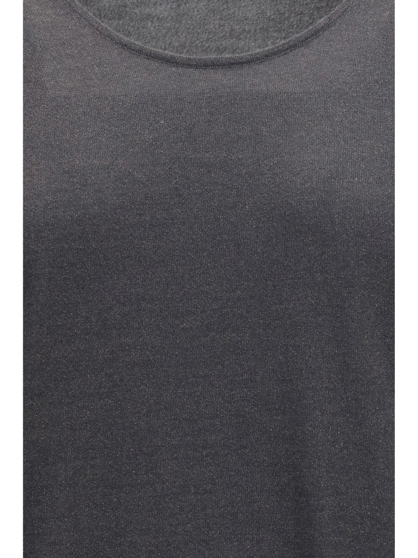 Grey Embellished Round Neck Top 3