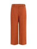 Brown Tailored Flat Front Pants 1
