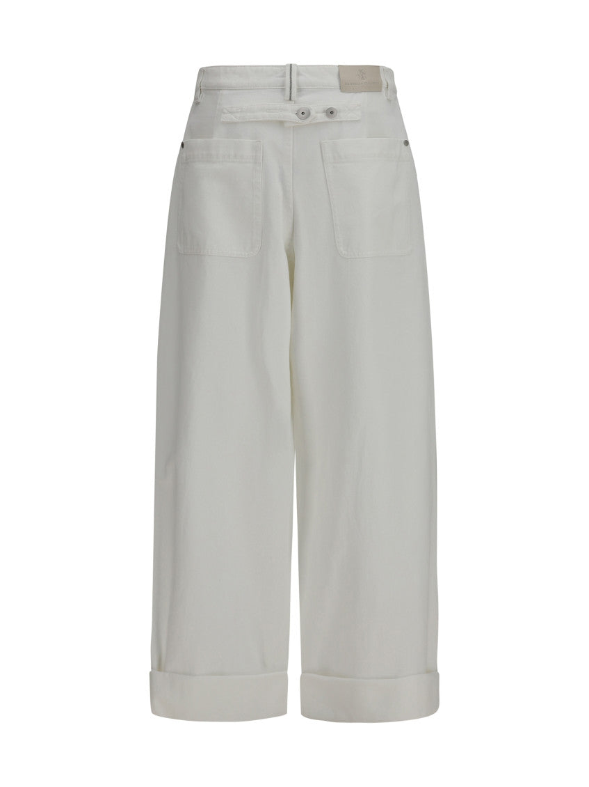White Straight Flat Front Pant 2