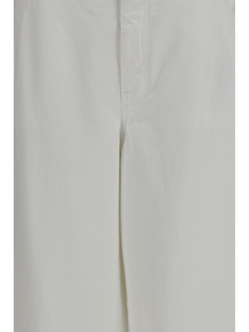 White Straight Flat Front Pant 3