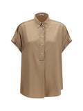 Beige Relaxed Embellished Shirt 1