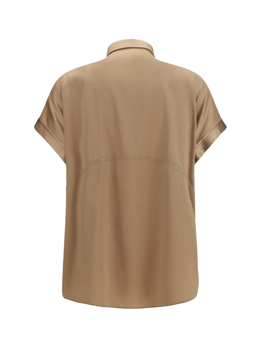 Beige Relaxed Embellished Shirt 2