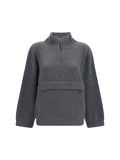 Grey Knitted Turtle Neck Sweater 1