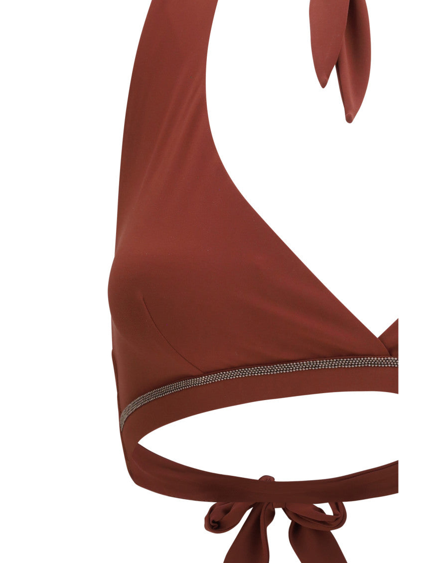 Red Embellished Swimwear 3