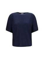 Blue Solid Round Neck Sweater 1