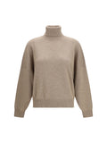 Brown Knitted Turtle Neck Sweater 1