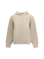 Beige Knitted Hood Sweatshirt 1