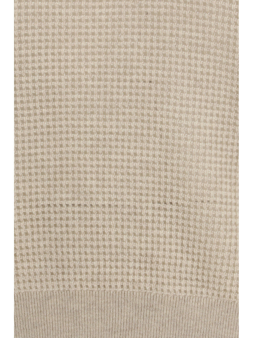 Beige Knitted Hood Sweatshirt 3