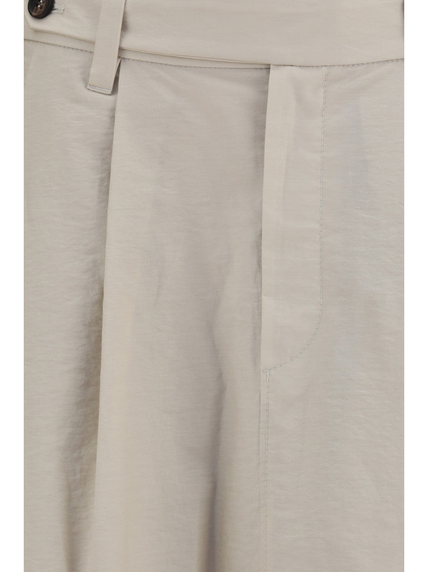 Beige Pleated Midi Skirt 3