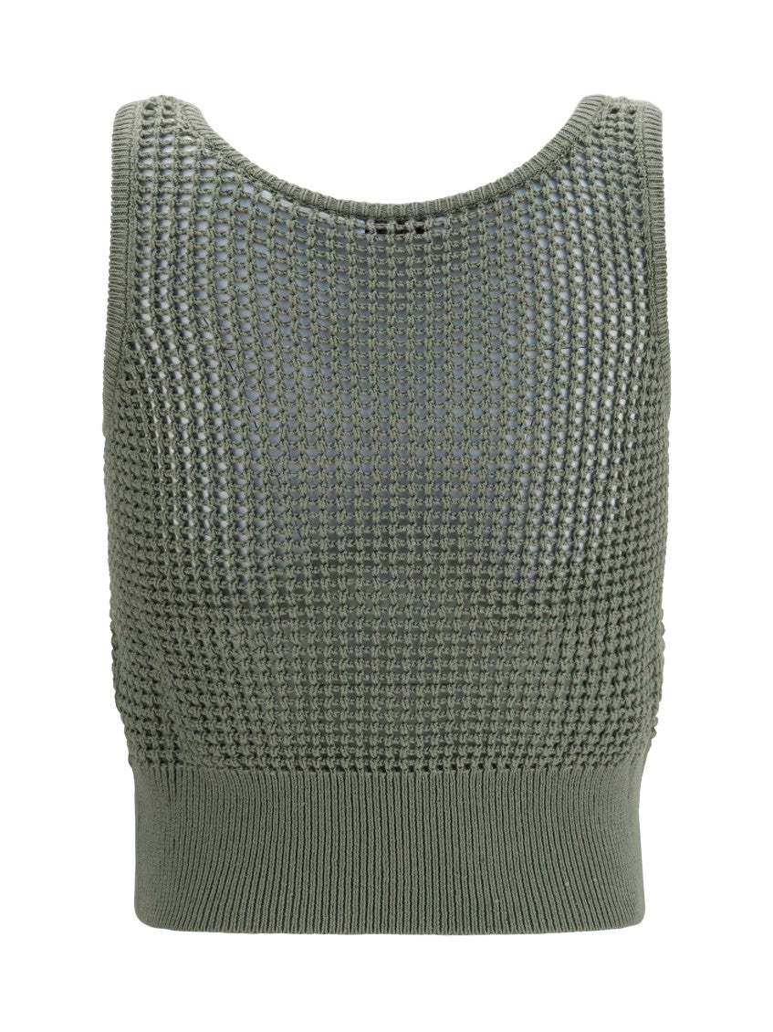 Green Knitted Round Neck Top 2