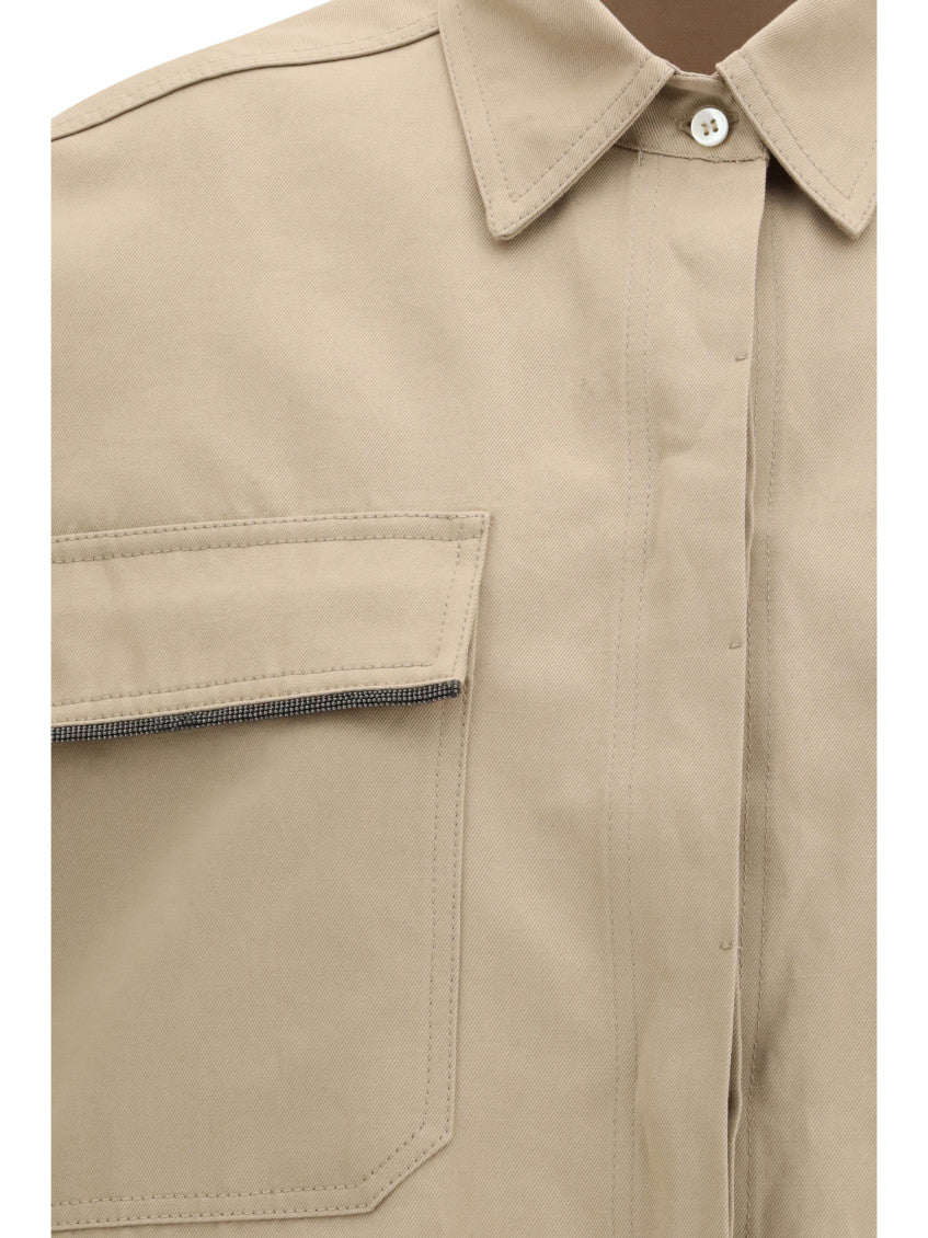 Beige Relaxed Solid Shirt 3