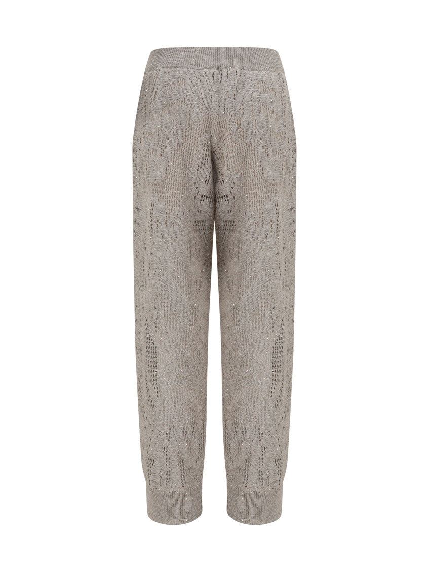 Beige Relaxed Elasticated Pants 2