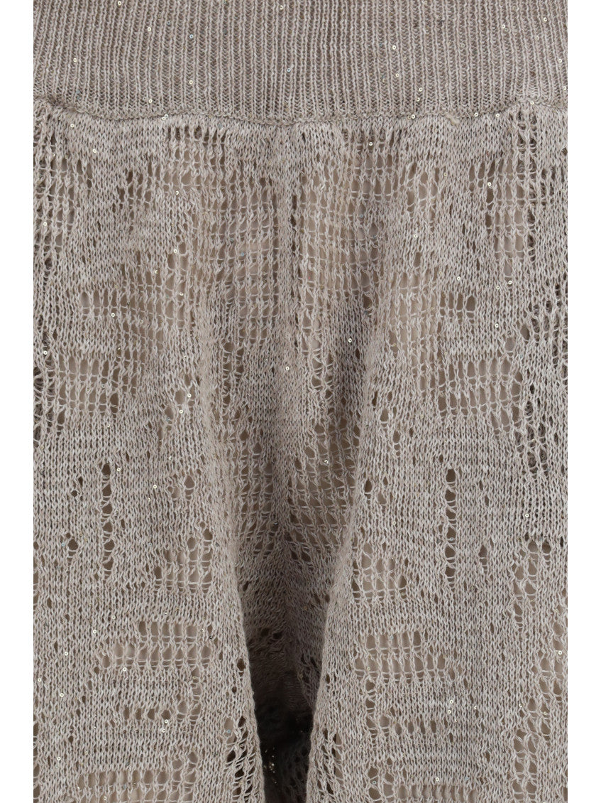 Beige Relaxed Elasticated Pants 3