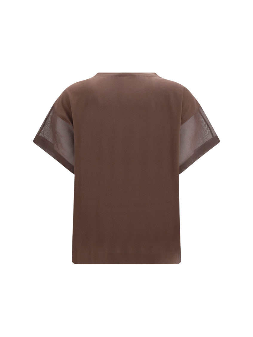Brown Solid Crew Neck T-Shirt 2