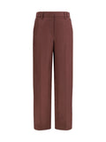 Brown Straight Flat Front Pant 1