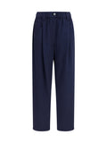 Blue Straight Flat Front Pants 1