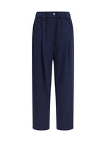 Blue Straight Flat Front Pants 1