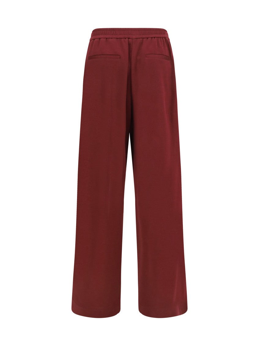 Maroon Relaxed Drawstring Pants 2