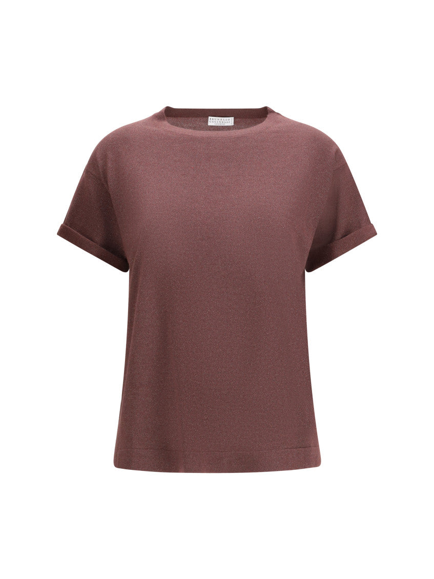 Brown Solid Crew Neck T-Shirt 1