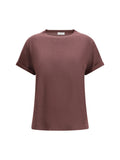 Brown Solid Crew Neck T-Shirt 1