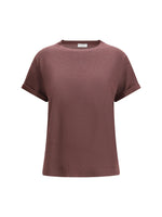 Brown Solid Crew Neck T-Shirt 1