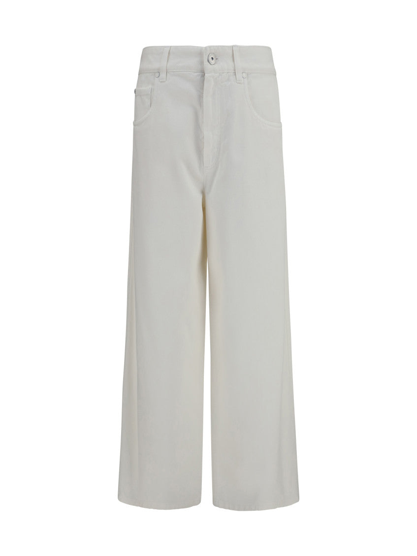 White Flared High Rise Jeans 1