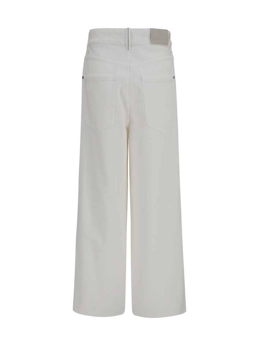 White Flared High Rise Jeans 2