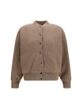 Beige Knitted Mock Collar Sweater 1