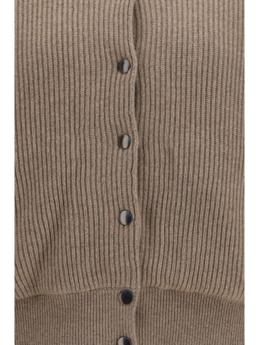Beige Knitted Mock Collar Sweater 3