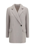 Grey Notched Lapel Blazer 1